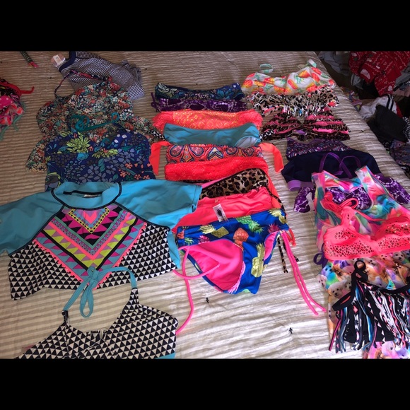 26 piece girls swimsuit lot size 6/8 - Picture 2 of 7